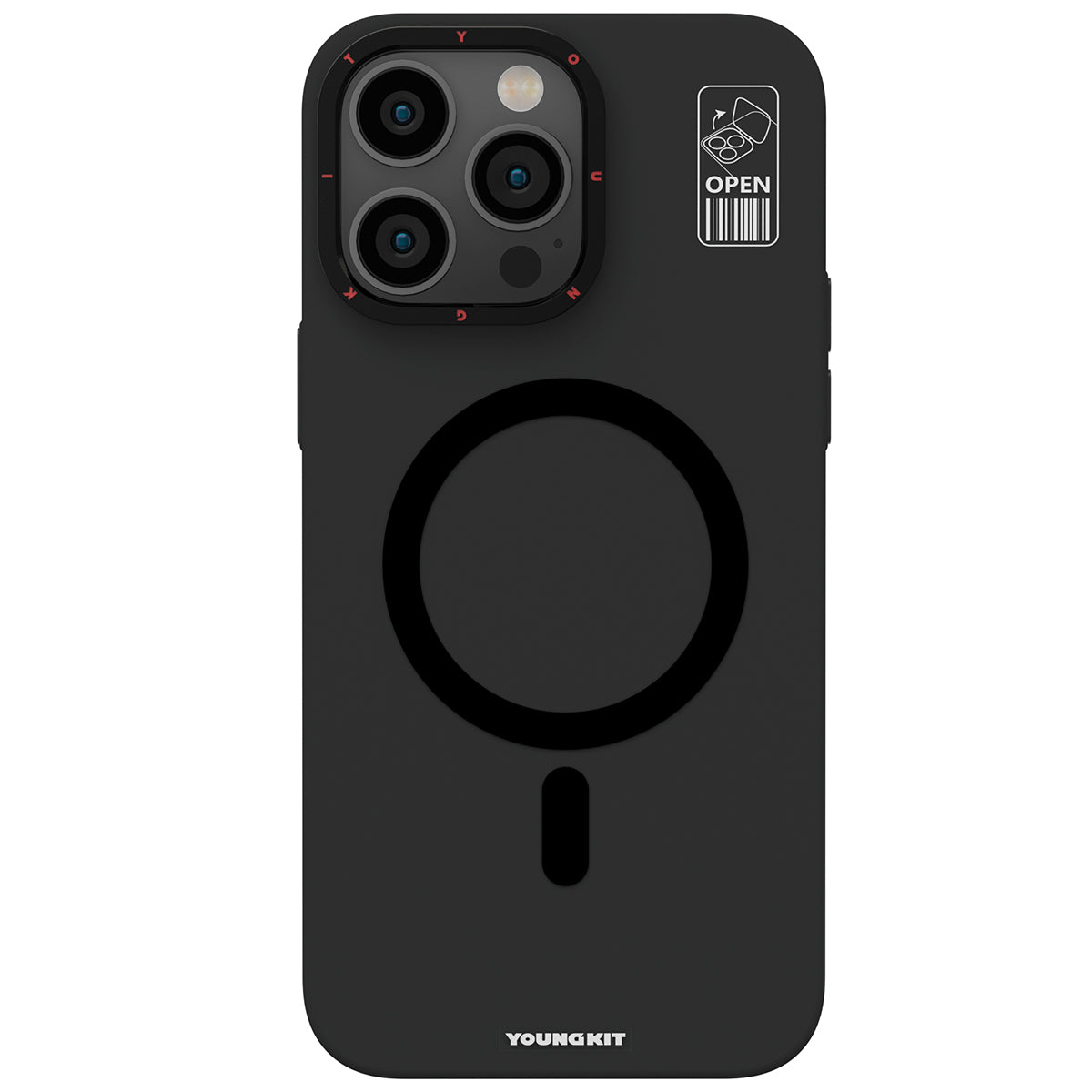 iPhone 13 Pro Max Kılıf M-safe Şarj Özellikli Standlı YoungKit Hermit Bracket Serisi Kapak