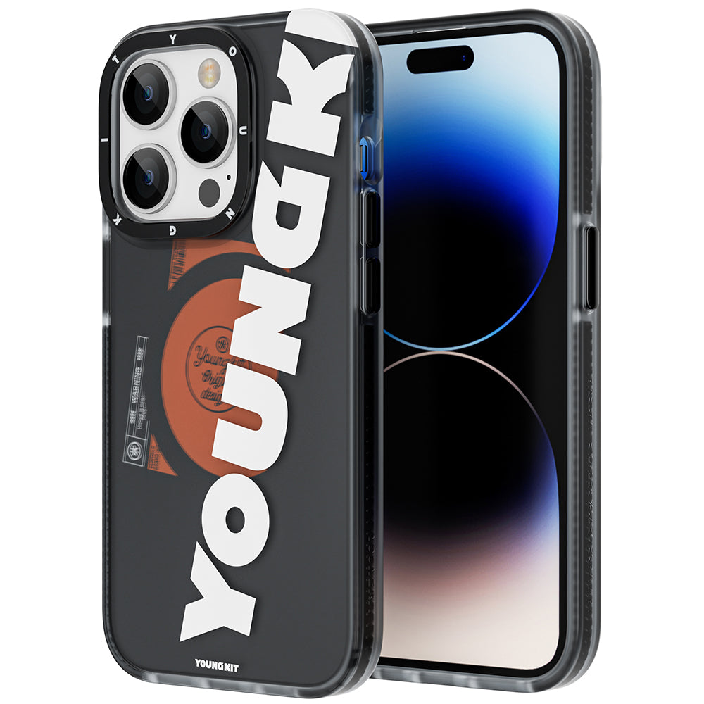 iPhone 13 Pro Max Kılıf M-safe Şarj Özellikli Youngkit Binfen Serisi Yazı Temalı Kapak