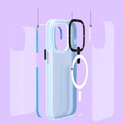 iPhone 13 Pro Max Kılıf M-safe Şarj Özellikli Youngkit Colored Sand Serisi Kapak