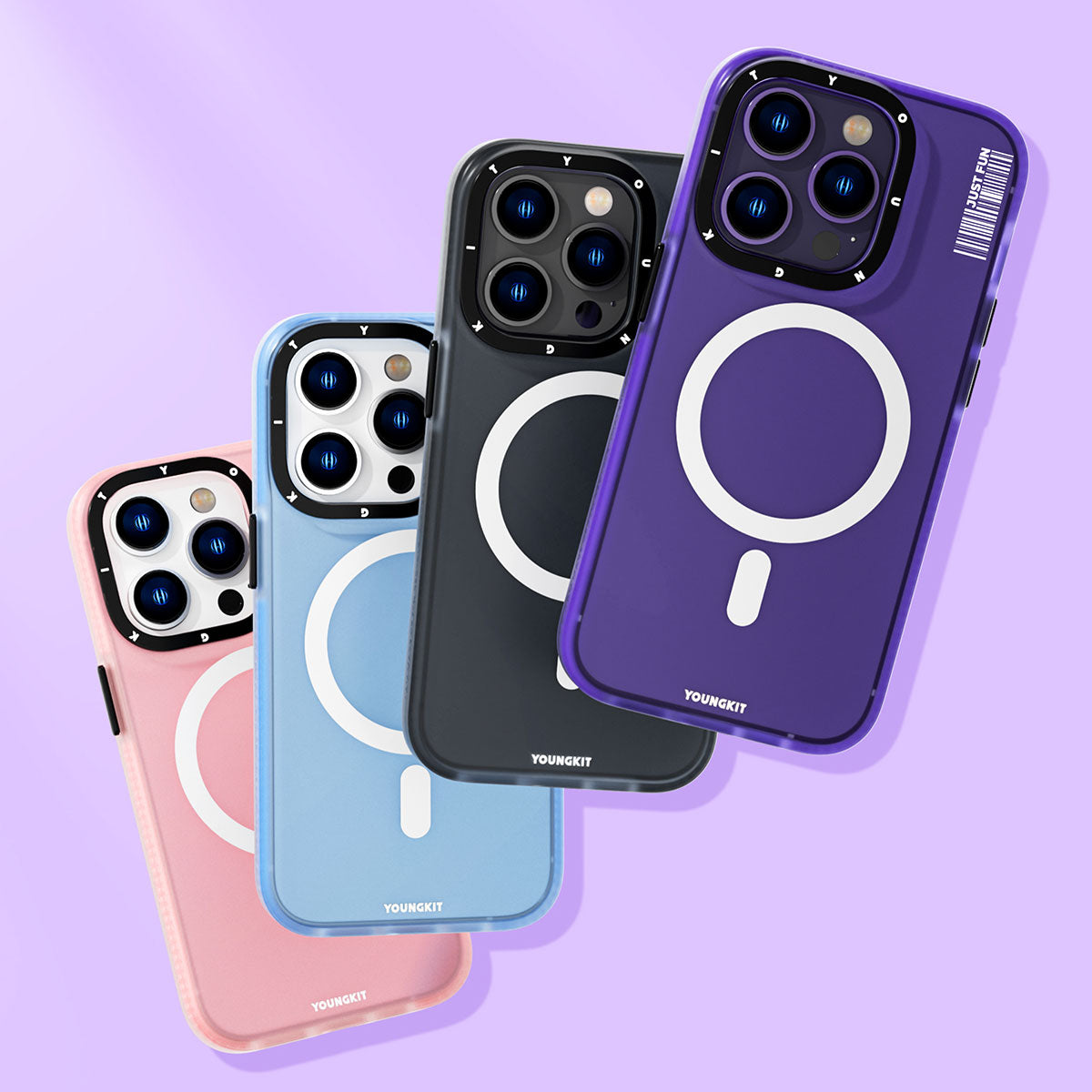 iPhone 13 Pro Max Kılıf M-safe Şarj Özellikli Youngkit Colored Sand Serisi Kapak