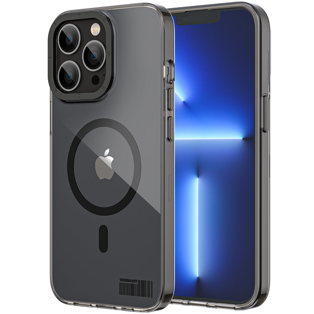 iPhone 13 Pro Max Kılıf M-safe Şarj Özellikli Youngkit Coloured Glaze Serisi Kapak