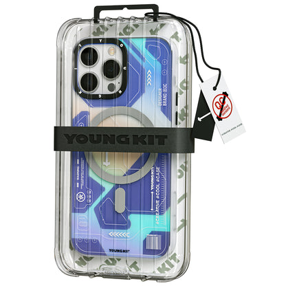 iPhone 13 Pro Max Kılıf M-safe Şarj Özellikli YoungKit Metaverse Serisi Kapak