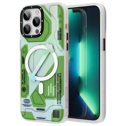 iPhone 13 Pro Max Kılıf M-safe Şarj Özellikli YoungKit Metaverse Serisi Kapak