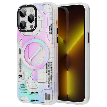 iPhone 13 Pro Max Kılıf M-safe Şarj Özellikli YoungKit Metaverse Serisi Kapak