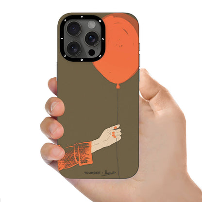 iPhone 13 Pro Max Kılıf M-safe Şarj Özellikli Youngkit Orange Serisi Flying Balloon Kapak