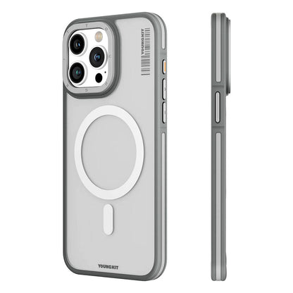 iPhone 13 Pro Max Kılıf M-safe Şarj Özellikli Youngkit Rock Sand Serisi Kapak