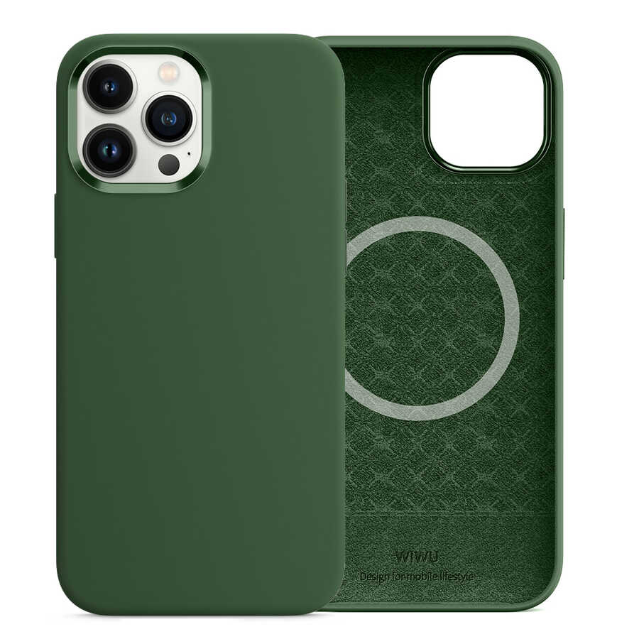 iPhone 13 Pro Max Kılıf Wiwu M-safe Magnetic Silikon Kapak