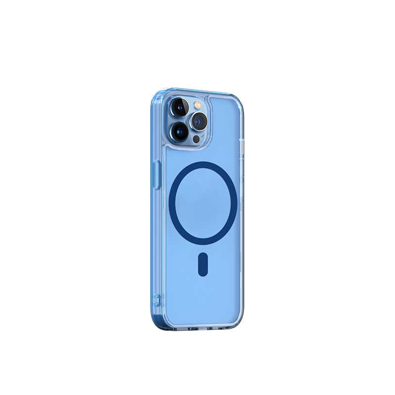iPhone 13 Pro Max Wiwu M-safe Şarj Özellikli Lens Korumalı Şeffaf Silikon Kapak