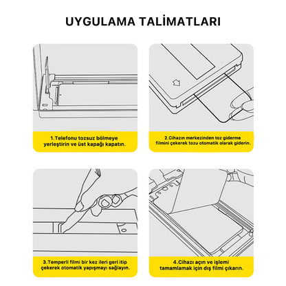 Apple iPhone 13 Zore 3D Oliv HD Temperli Cam Ekran Koruyucu + Kolay Uygulama Aparatı