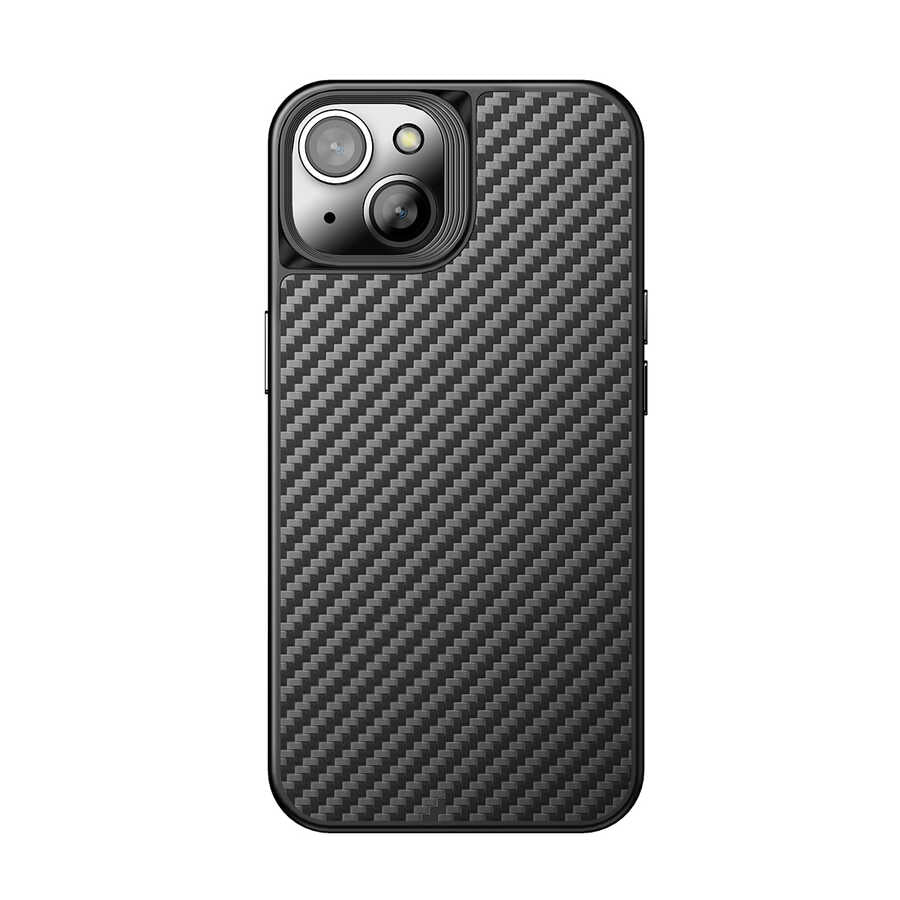 iPhone 14 Kılıf Aramid Karbon Fiber M-safe Özellikli Wlons Radison Kapak