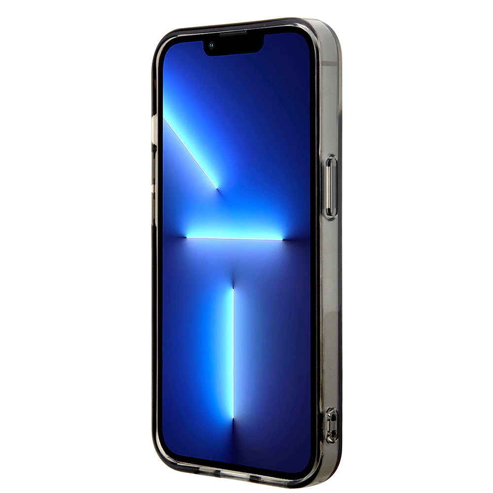 iPhone 14 Kılıf BMW Orjinal Lisanslı Yarı Transparan M Dizayn Çizgili Kapak