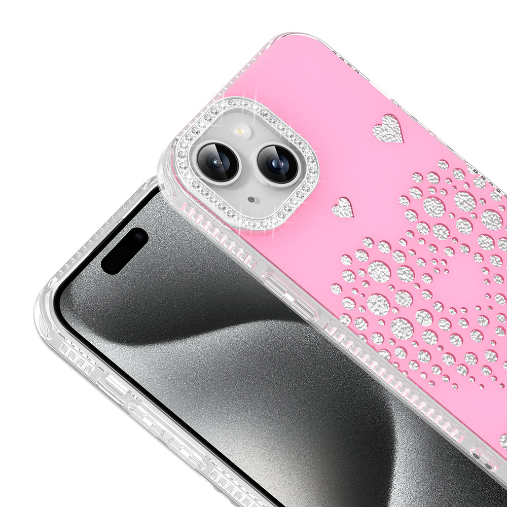 Apple iPhone 14 Kılıf Damla Taşlı Zore Rivas Sert PC Kapak