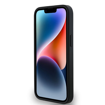 iPhone 14 Kılıf DKNY Orjinal Lisanslı M-safe Şarj Özellikli 3D Yazılı Grid Pattern Kapak