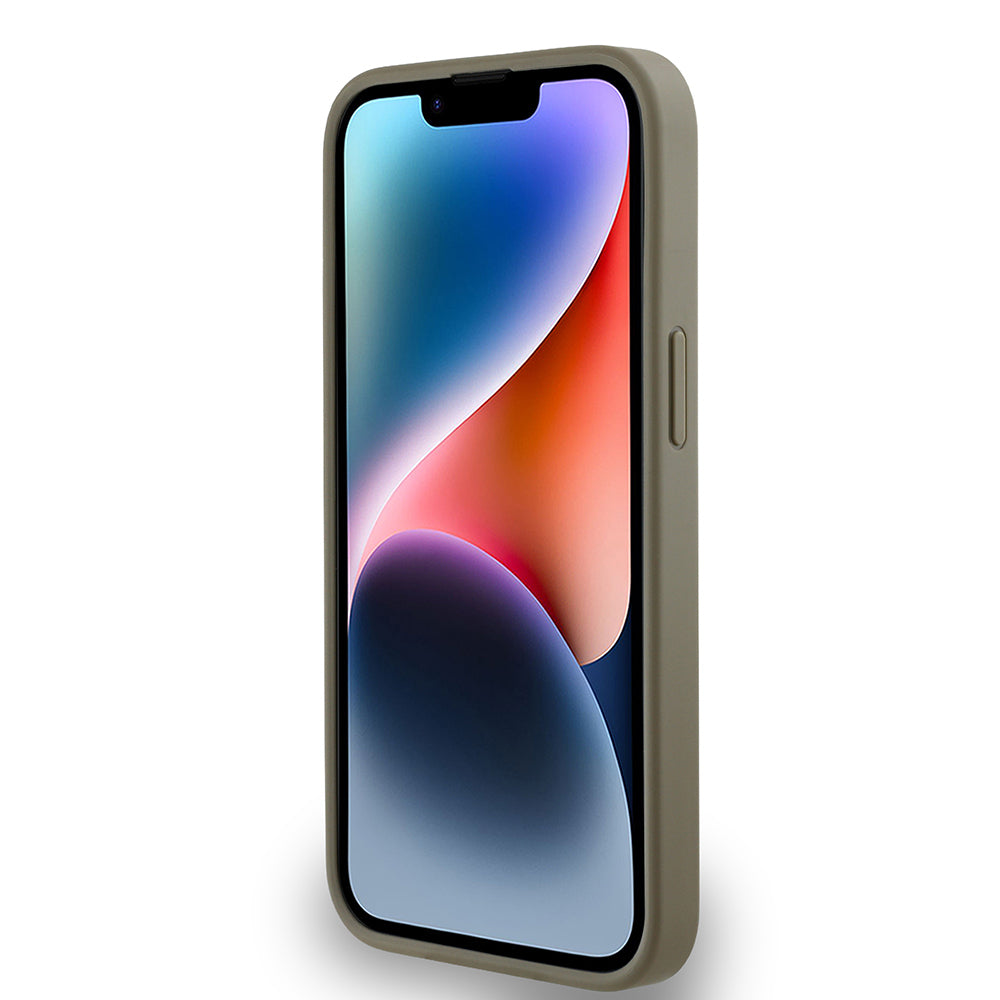 iPhone 14 Kılıf DKNY Orjinal Lisanslı M-safe Şarj Özellikli 3D Yazılı Grid Pattern Kapak