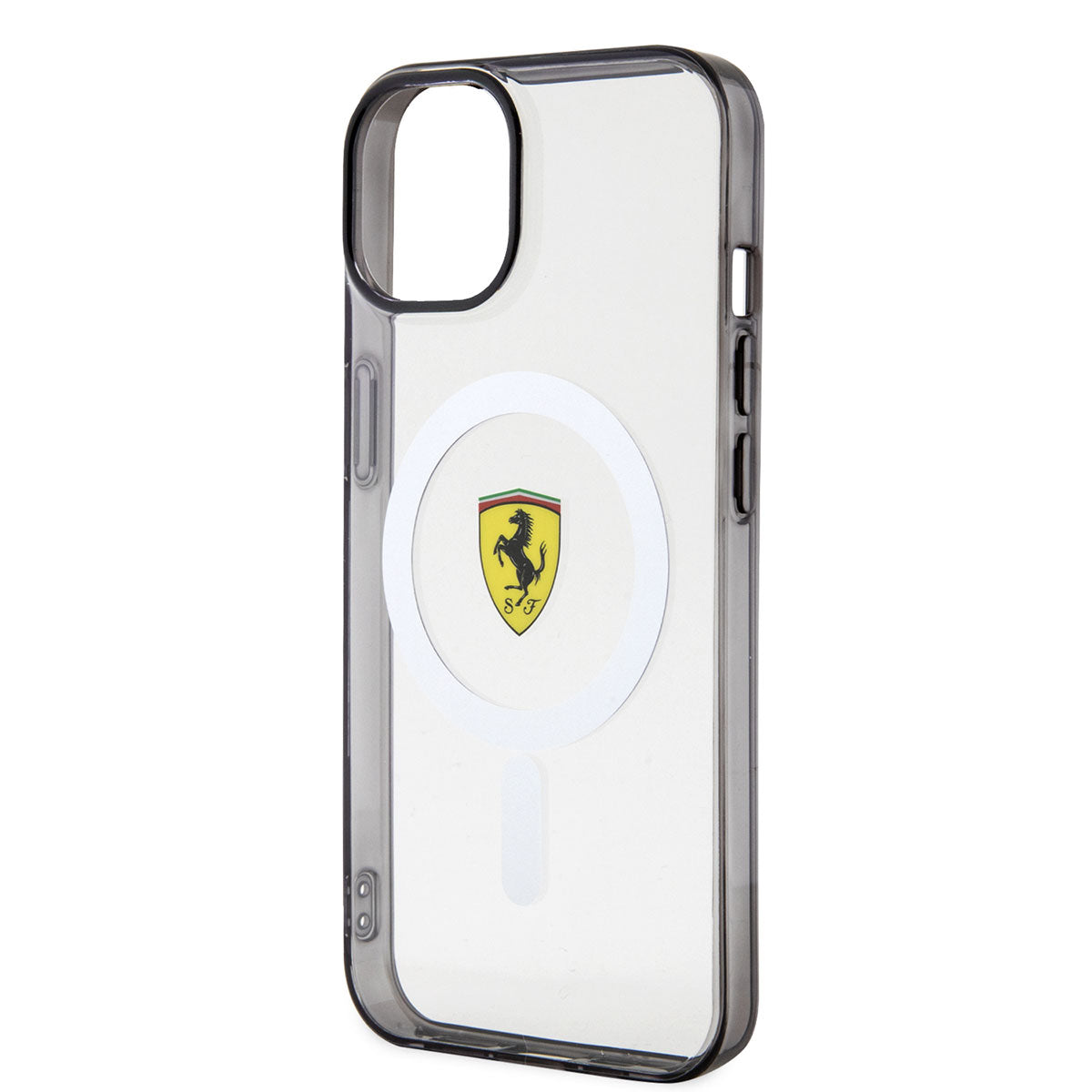 iPhone 14 Kılıf Ferrari M-safe Şarj Özellikli Transparan Dizayn Kapak