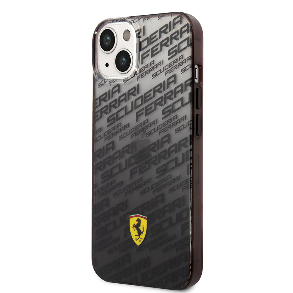 iPhone 14 Kılıf Ferrari Orjinal Lisanlı Transparan SF Baskılı Dizayn Kapak