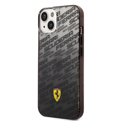 iPhone 14 Kılıf Ferrari Orjinal Lisanlı Transparan SF Baskılı Dizayn Kapak
