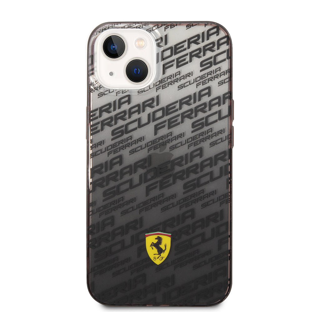 iPhone 14 Kılıf Ferrari Orjinal Lisanlı Transparan SF Baskılı Dizayn Kapak