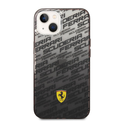 iPhone 14 Kılıf Ferrari Orjinal Lisanlı Transparan SF Baskılı Dizayn Kapak