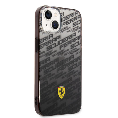 iPhone 14 Kılıf Ferrari Orjinal Lisanlı Transparan SF Baskılı Dizayn Kapak