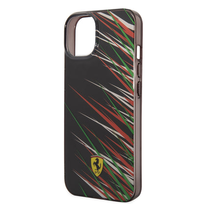 iPhone 14 Kılıf Ferrari Orjinal Lisanslı Baskı Logolu Çimen Desenli Kapak