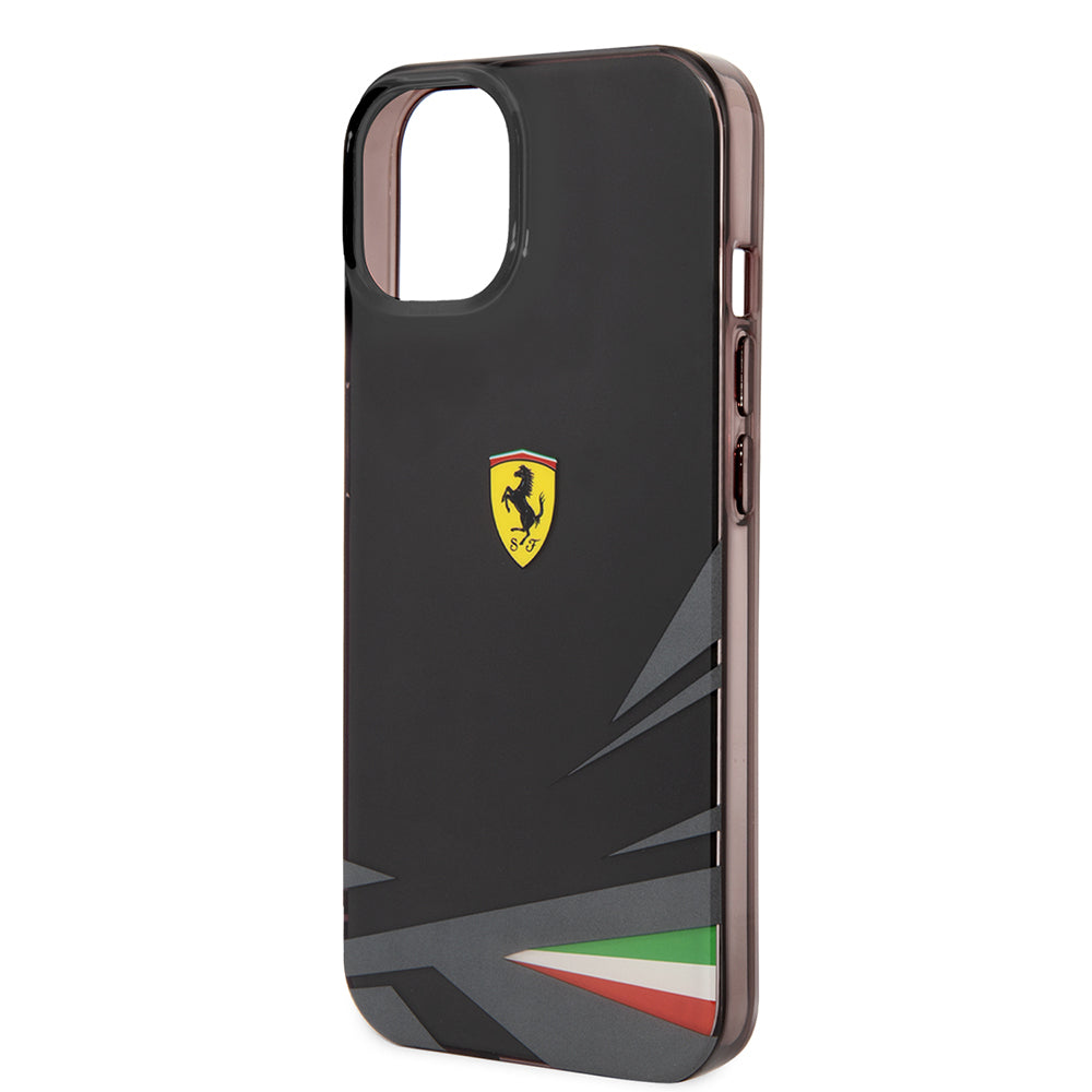 iPhone 14 Kılıf Ferrari Orjinal Lisanslı Baskı Logolu İtalyan Bayrak Baskılı Dizayn Kapak
