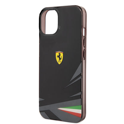 iPhone 14 Kılıf Ferrari Orjinal Lisanslı Baskı Logolu İtalyan Bayrak Baskılı Dizayn Kapak