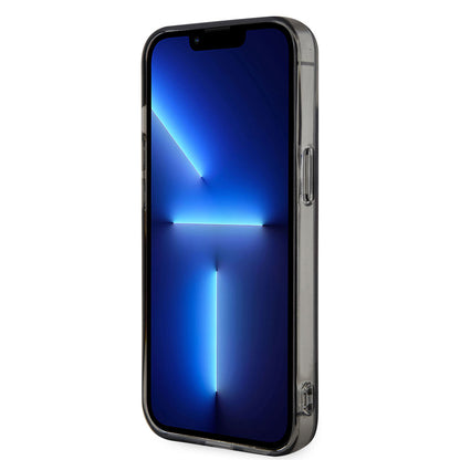 iPhone 14 Kılıf Ferrari Orjinal Lisanslı M-safe Şarj Özellikli Yatay Çizgili Dizayn Kapak