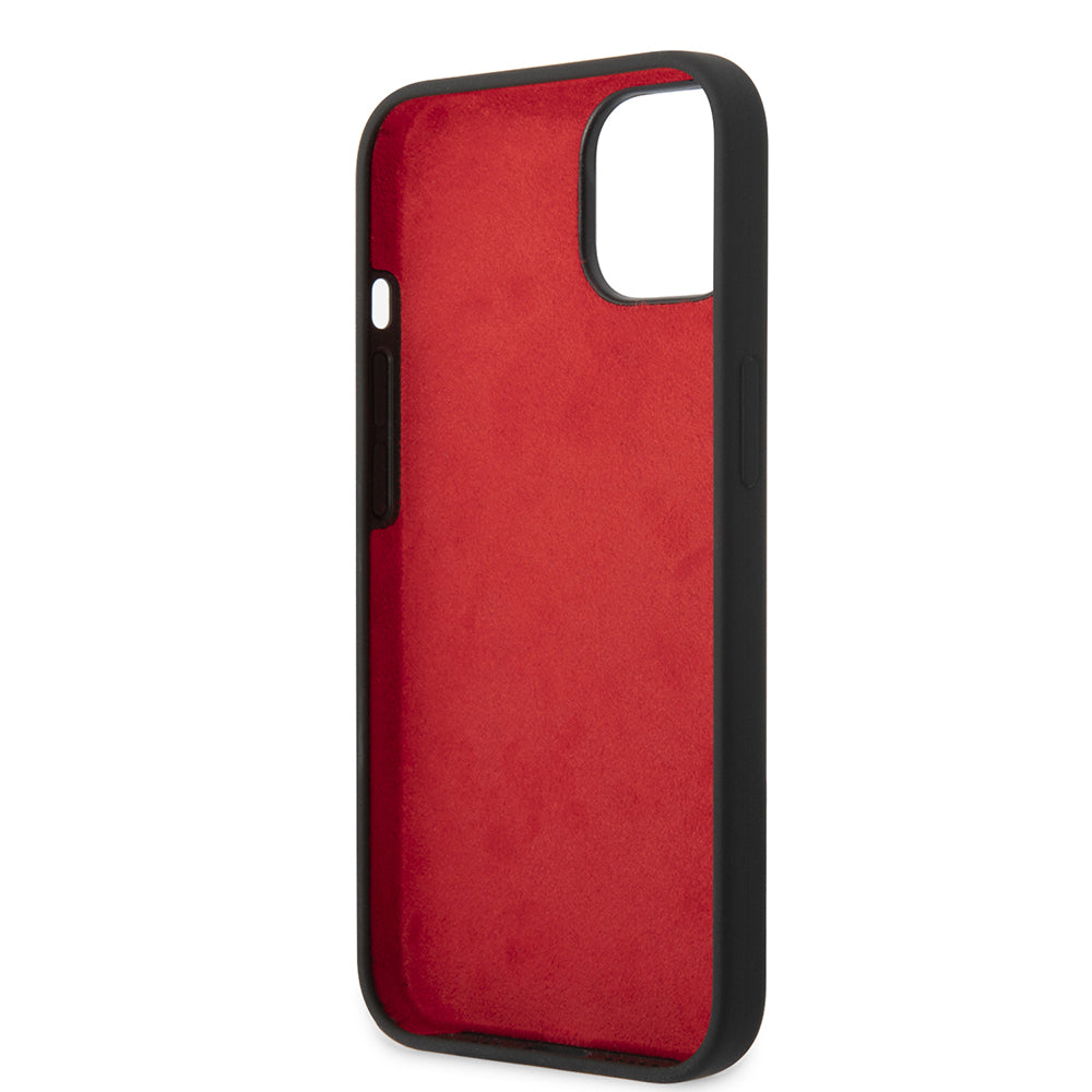 iPhone 14 Kılıf Ferrari Orjinal Lisanslı Silikon Metal Logo Dizayn Kapak