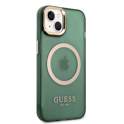 iPhone 14 Kılıf GUESS M-safe Şarj Özellikli Airbagli Dizayn Kapak