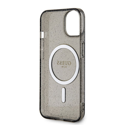 iPhone 14 Kılıf GUESS M-safe Şarj Özellikli Glitter Kapak