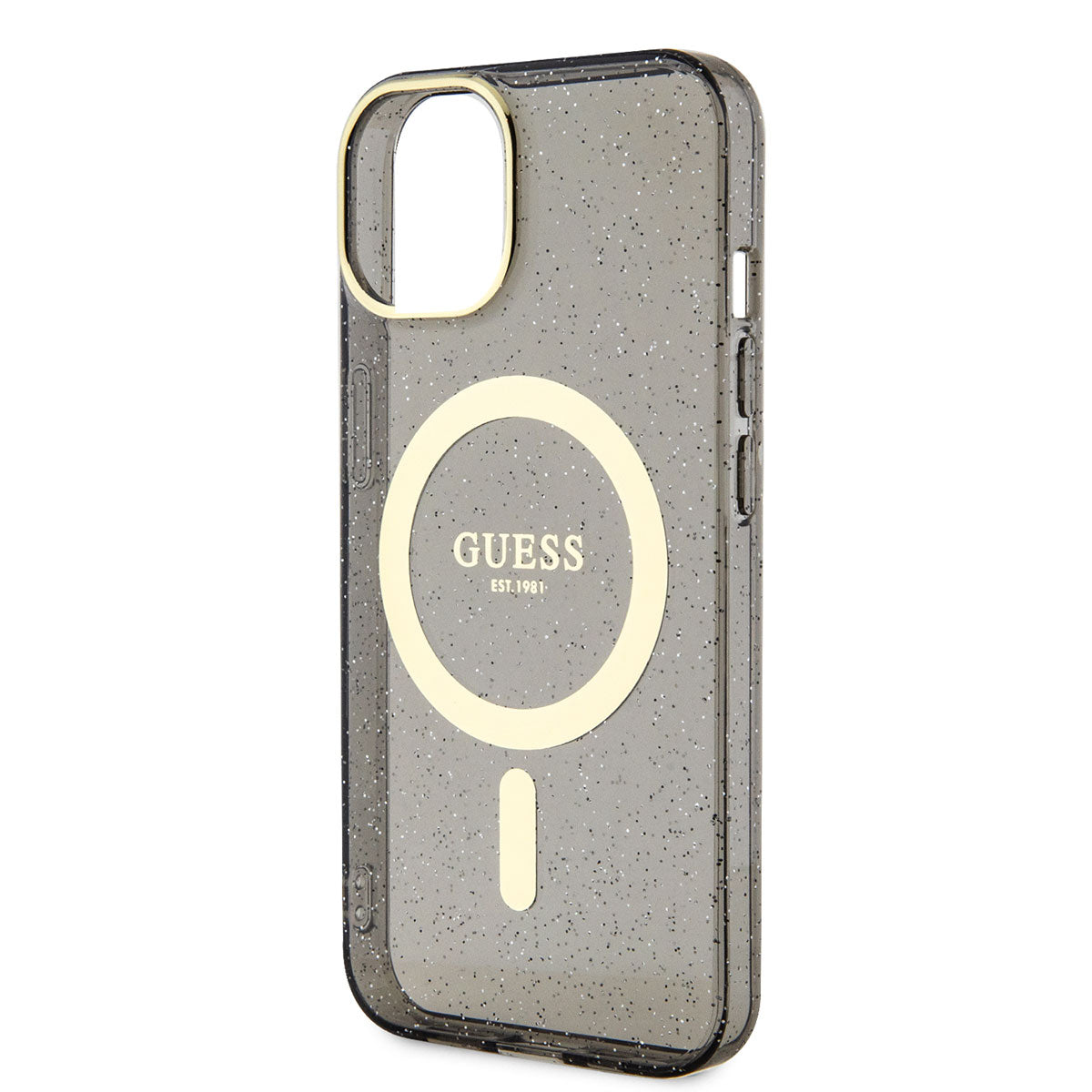 iPhone 14 Kılıf GUESS M-safe Şarj Özellikli Glitter Kapak