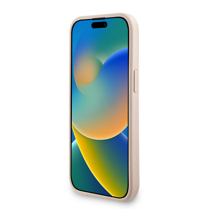 iPhone 14 Kılıf Guess Orjinal Lisanslı M-safe Şarj Özellikli PU Deri Bilek Askı İpli Yazı Logolu Kapak