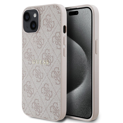 iPhone 14 Kılıf Guess Orjinal Lisanslı M-safe Şarj Özellikli 4G Desen Yazı Logolu Kapak