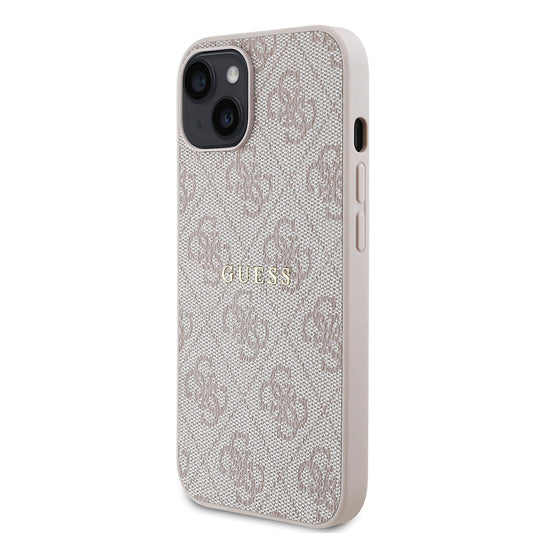 iPhone 14 Kılıf Guess Orjinal Lisanslı M-safe Şarj Özellikli 4G Desen Yazı Logolu Kapak