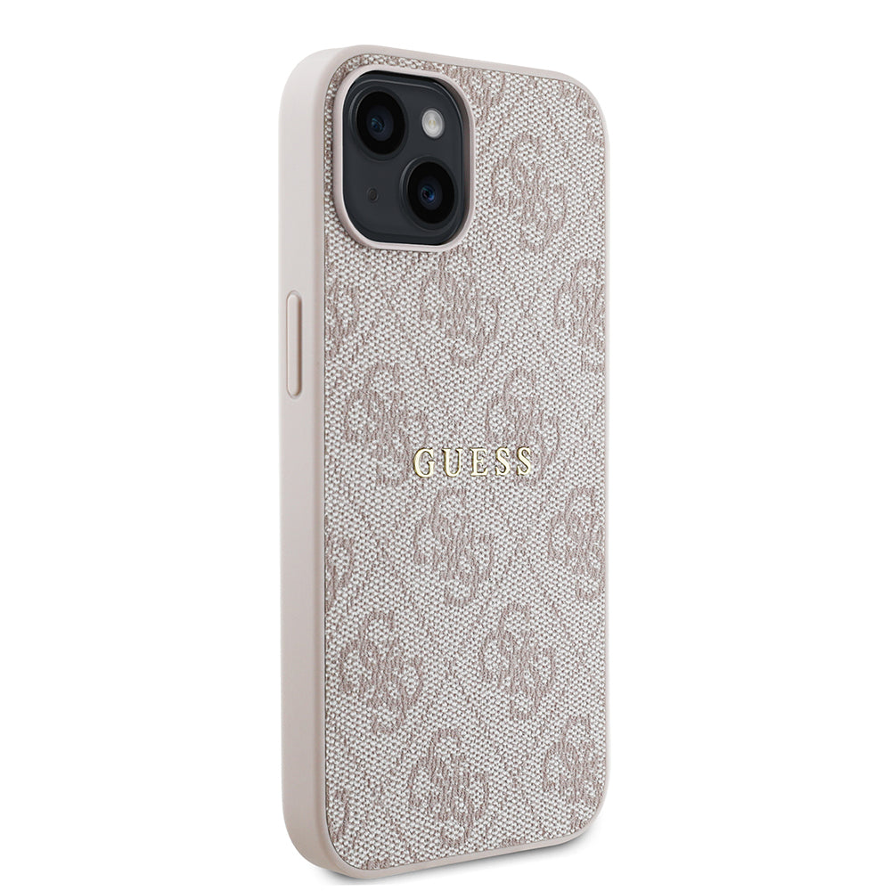 iPhone 14 Kılıf Guess Orjinal Lisanslı M-safe Şarj Özellikli 4G Desen Yazı Logolu Kapak