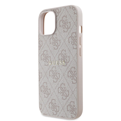 iPhone 14 Kılıf Guess Orjinal Lisanslı M-safe Şarj Özellikli 4G Desen Yazı Logolu Kapak