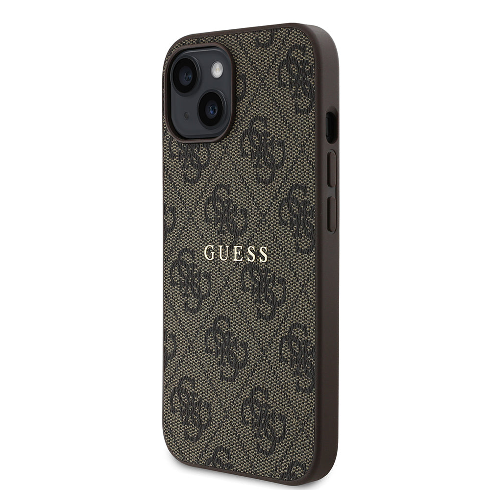 iPhone 14 Kılıf Guess Orjinal Lisanslı M-safe Şarj Özellikli 4G Desen Yazı Logolu Kapak