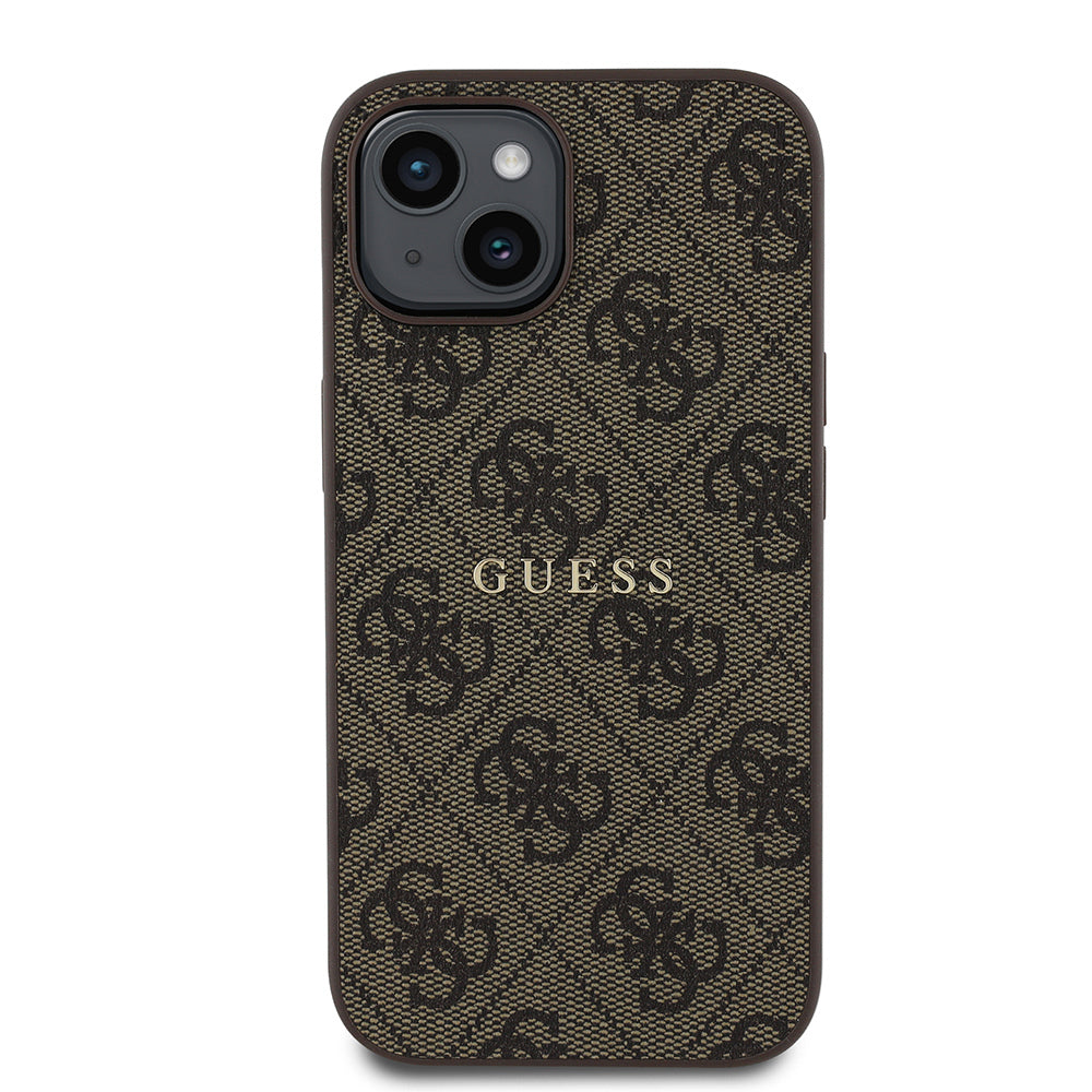 iPhone 14 Kılıf Guess Orjinal Lisanslı M-safe Şarj Özellikli 4G Desen Yazı Logolu Kapak