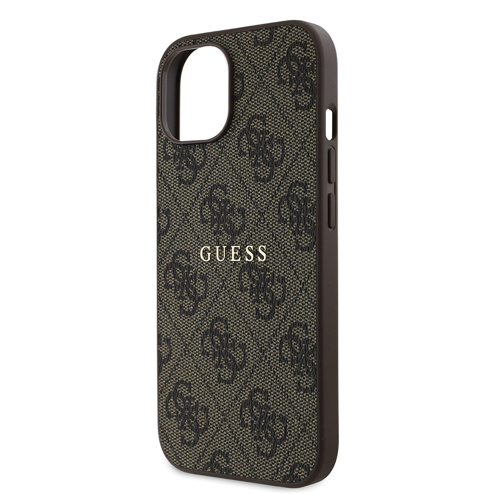 iPhone 14 Kılıf Guess Orjinal Lisanslı M-safe Şarj Özellikli 4G Desen Yazı Logolu Kapak