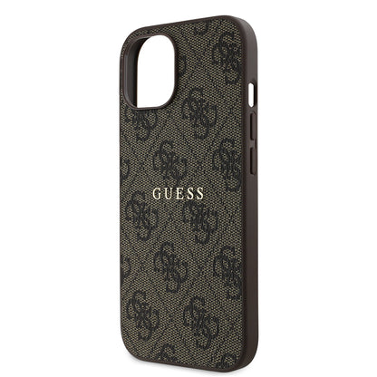 iPhone 14 Kılıf Guess Orjinal Lisanslı M-safe Şarj Özellikli 4G Desen Yazı Logolu Kapak