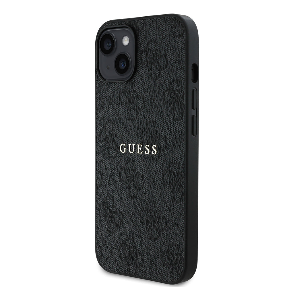 iPhone 14 Kılıf Guess Orjinal Lisanslı M-safe Şarj Özellikli 4G Desen Yazı Logolu Kapak