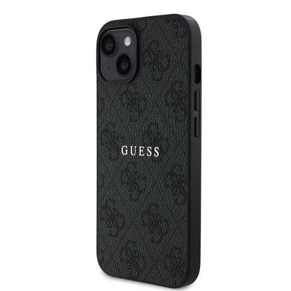 iPhone 14 Kılıf Guess Orjinal Lisanslı M-safe Şarj Özellikli 4G Desen Yazı Logolu Kapak