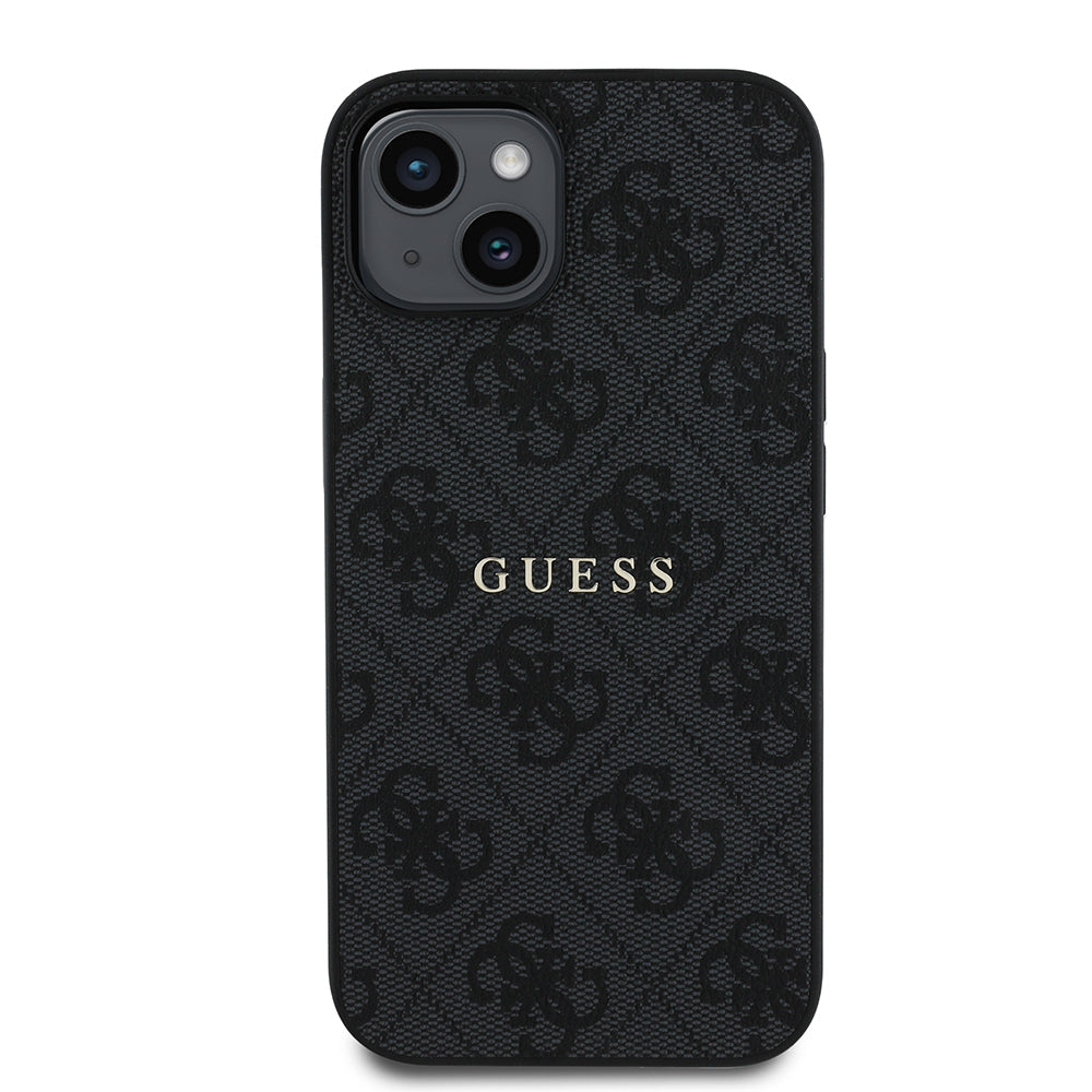 iPhone 14 Kılıf Guess Orjinal Lisanslı M-safe Şarj Özellikli 4G Desen Yazı Logolu Kapak