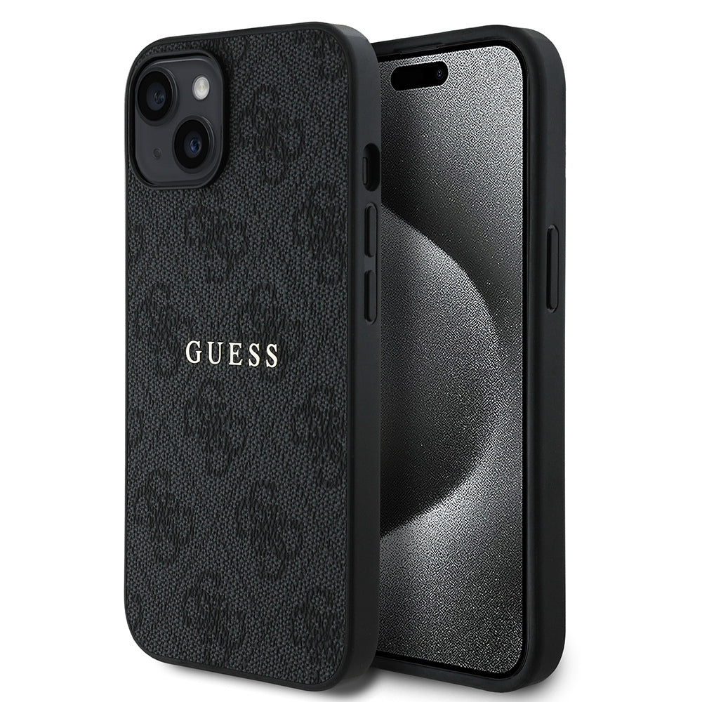 iPhone 14 Kılıf Guess Orjinal Lisanslı M-safe Şarj Özellikli 4G Desen Yazı Logolu Kapak
