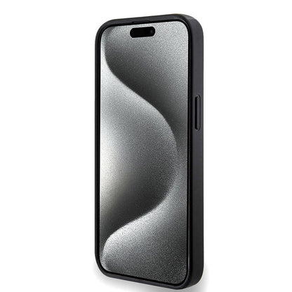 iPhone 14 Kılıf Guess Orjinal Lisanslı M-safe Şarj Özellikli PU Halkalı 4G Desenli Yazı Logolu Kapak