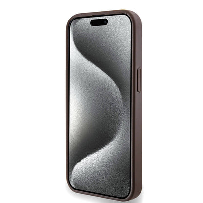 iPhone 14 Kılıf Guess Orjinal Lisanslı M-safe Şarj Özellikli PU Halkalı 4G Desenli Yazı Logolu Kapak