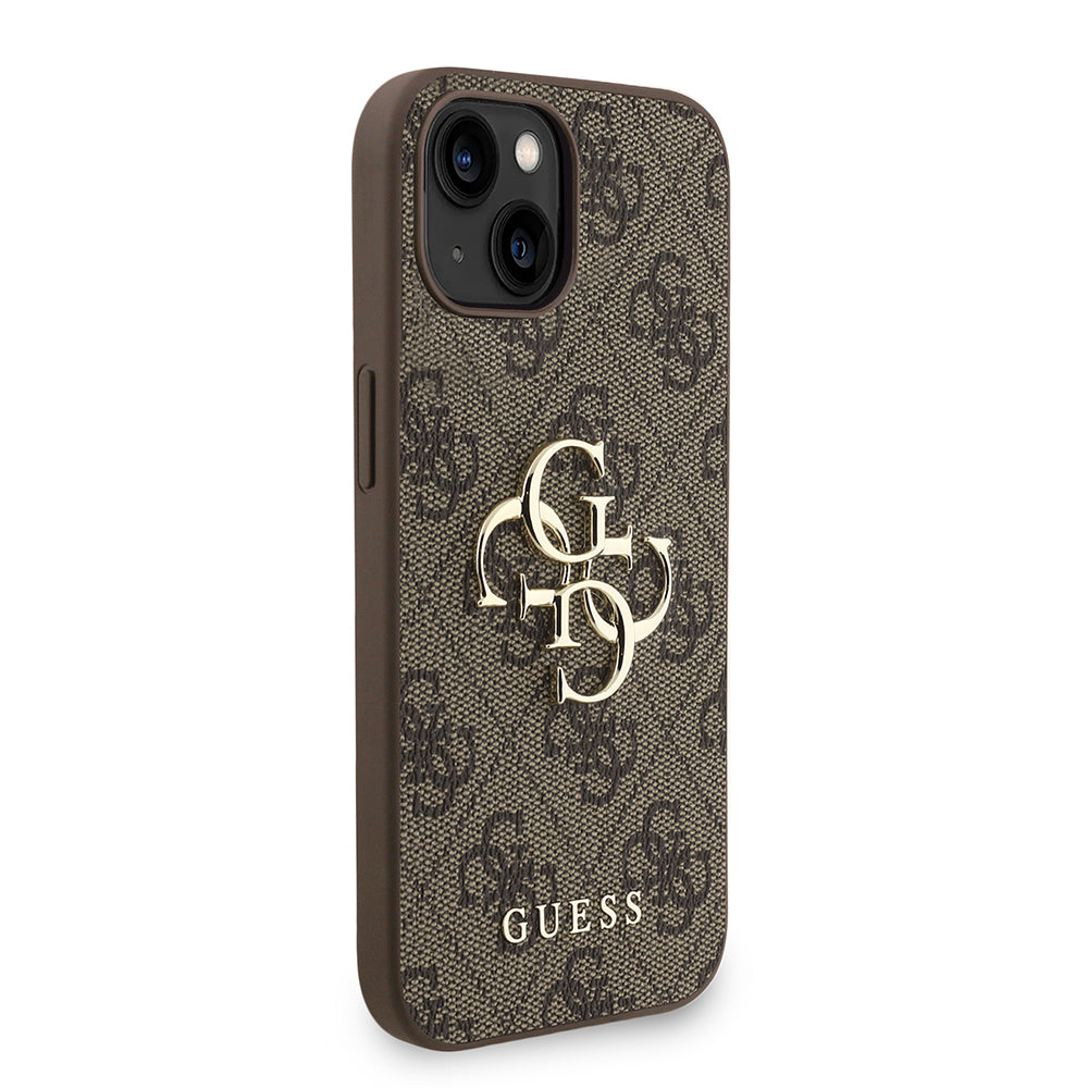 iPhone 14 Kılıf Guess Orjinal Lisanslı PU Deri Bilek Askı İpli Metal Büyük 4G ve Yazı Logolu Kapak