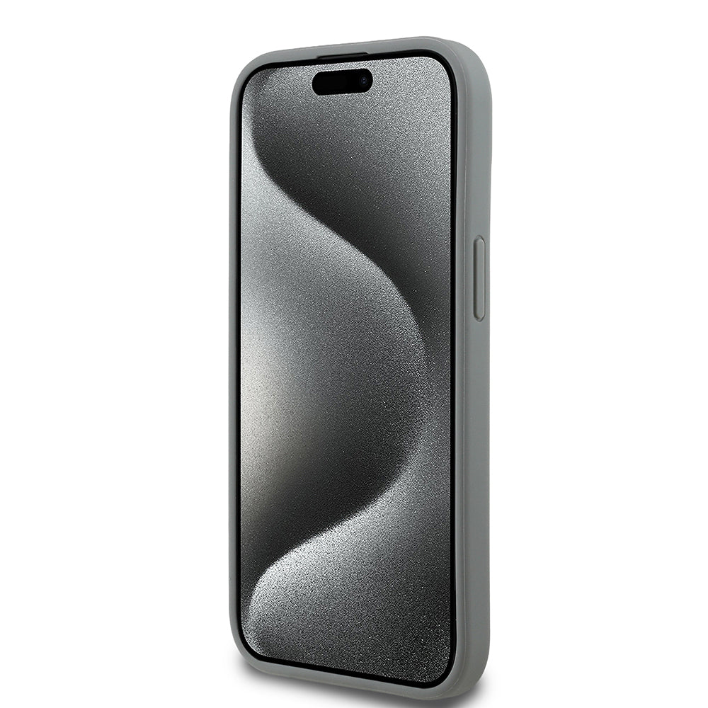 iPhone 14 Kılıf Guess Orjinal Lisanslı Taşlı Arka Yüzey Üçgen Logolu Kapak