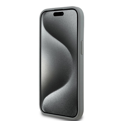 iPhone 14 Kılıf Guess Orjinal Lisanslı Taşlı Arka Yüzey Üçgen Logolu Kapak